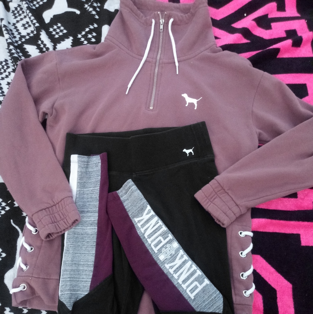 VS Pink set XS hoodie and legging - Picture 2 of 11